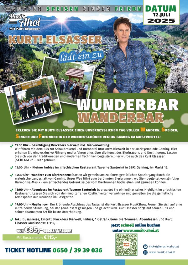 12.07. 2025 – Wunderbar Wanderbar mit Kurti Elsasser (Selbstanreiser)