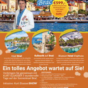 27.10.2025 – 31.10.2025: Mit Kurt Elsasser auf die Insel Brac (Herbsturlaub)